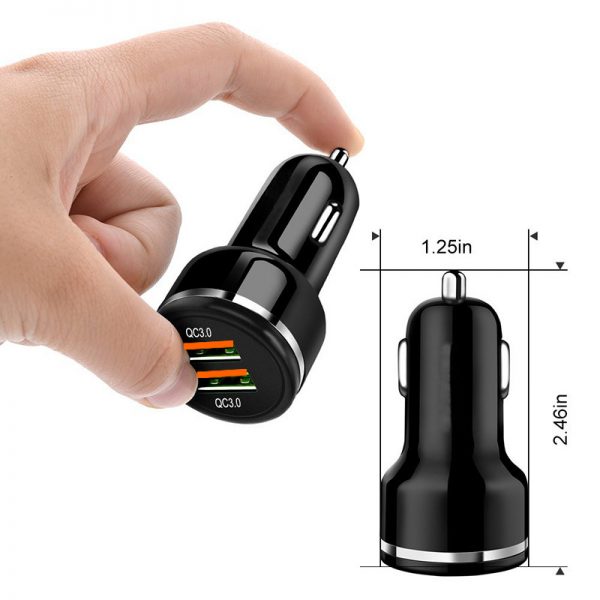 dual port QC3.0 car charger